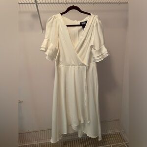 DKNY White Wrap Dress